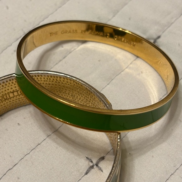 Kate Spade Green and Gold Enamel Bangle - Picture 4 of 5